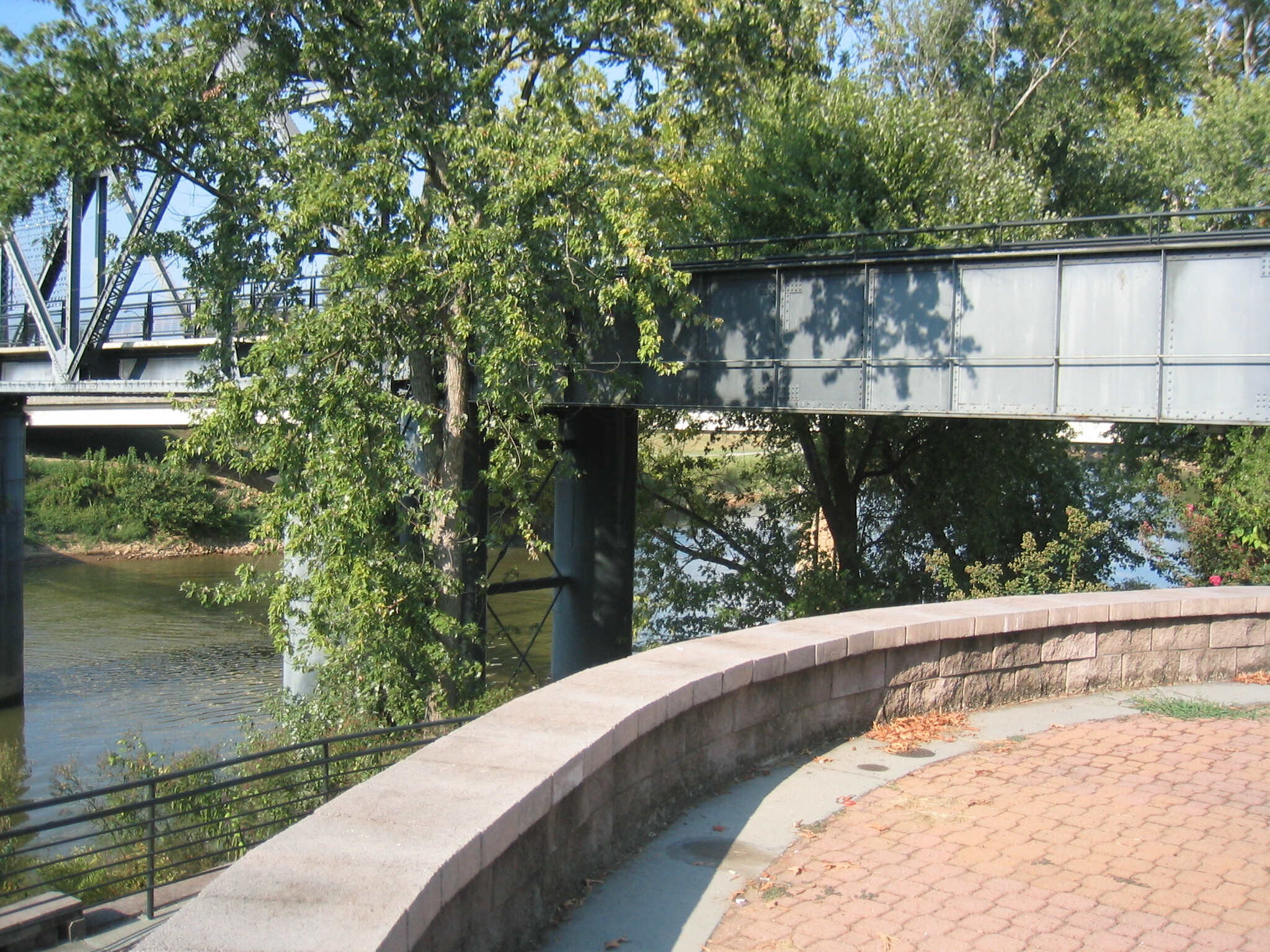 A bridge crosses the Coosa River in Rome, Georgia