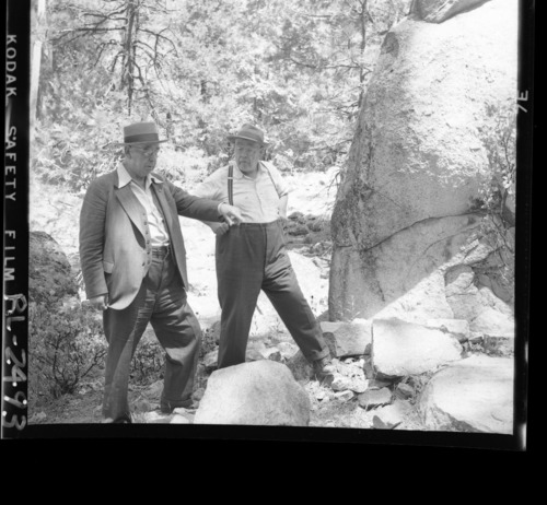 At site of old mail carriers near Pohono Bridge-Yosemite