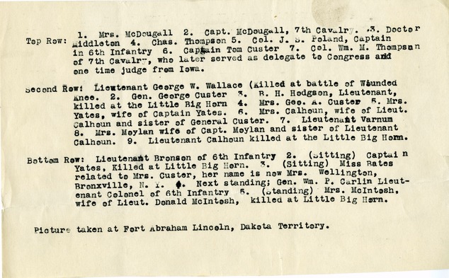 Officers and Ladies at Fort Lincoln, Dakota Territory