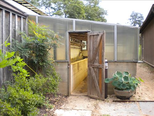 Pre-construction conditions of Aquatic Gardens Historic Greenhouses 1, 2, and 3 in October 2010