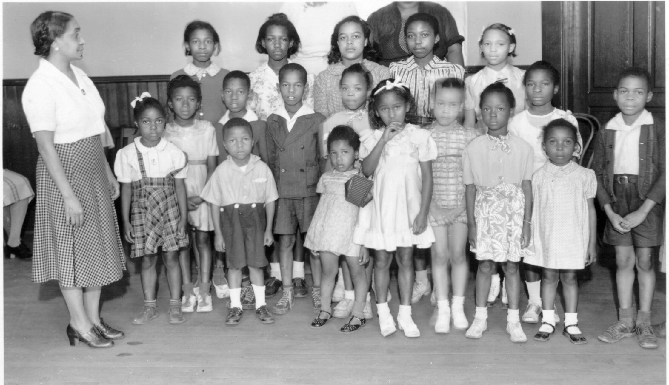 Hattie N.F. Walker and a group of children