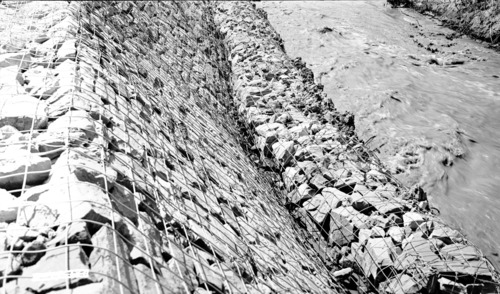 River control and revetments along the Virgin River near the South Campground.