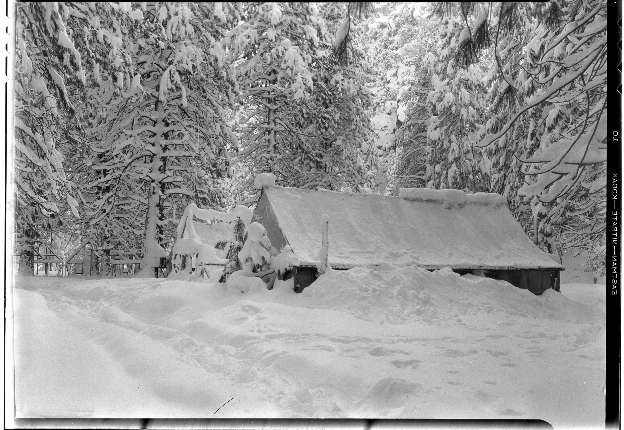 Camp 6 tents in snow.