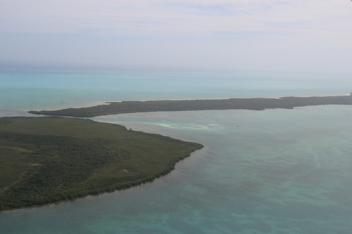 Elliott Key aerial view, bay and ocean sides