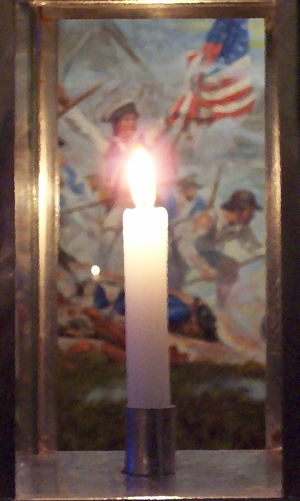 Lantern by battle painting