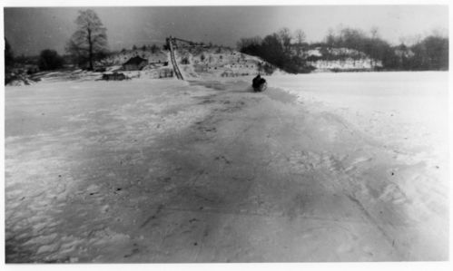 Virginia Kendall State Park Historic District, historic photos of toboggan run at Kendall Lake