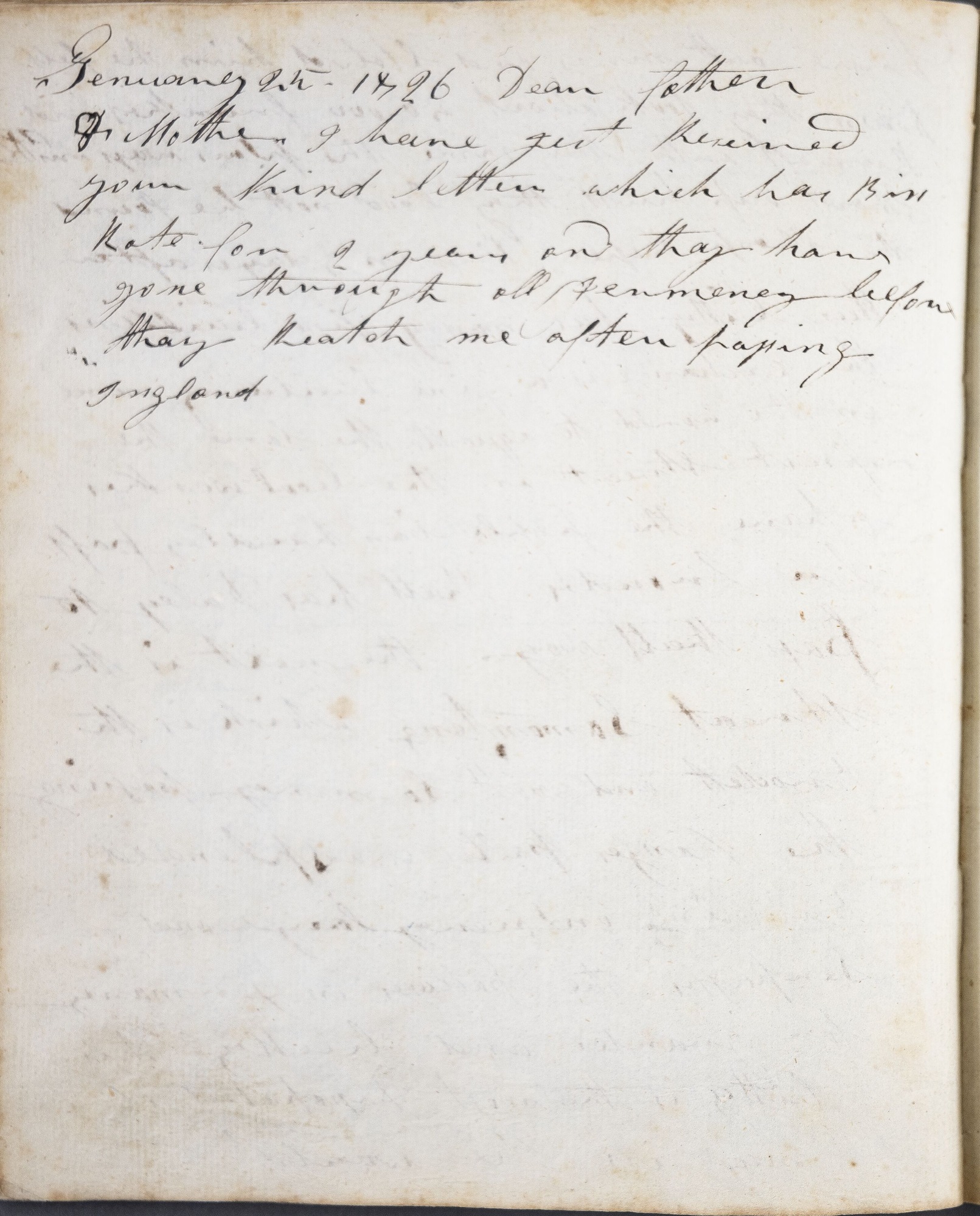 page of handwritten text