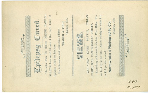 US. Army Camp at Pine Ridge, South Dakota