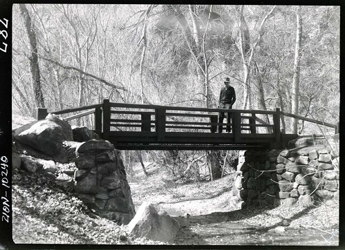 Trail bridge between main campground and scout area, Grotto Campground.
