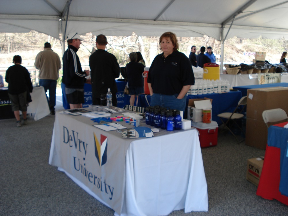 Event sponsors were in the Welcome Center Lower Parking Lot near the finish line to congratulate the finishers.