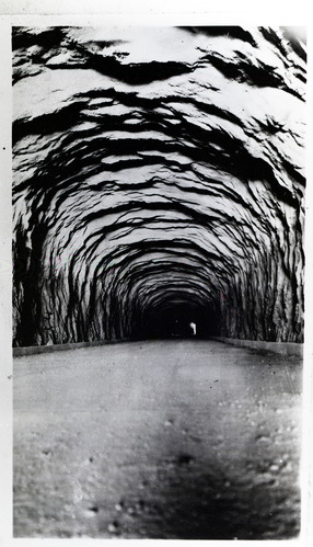 Roughed out long tunnel during supplemental construction- Zion Mt Carmel Highway.