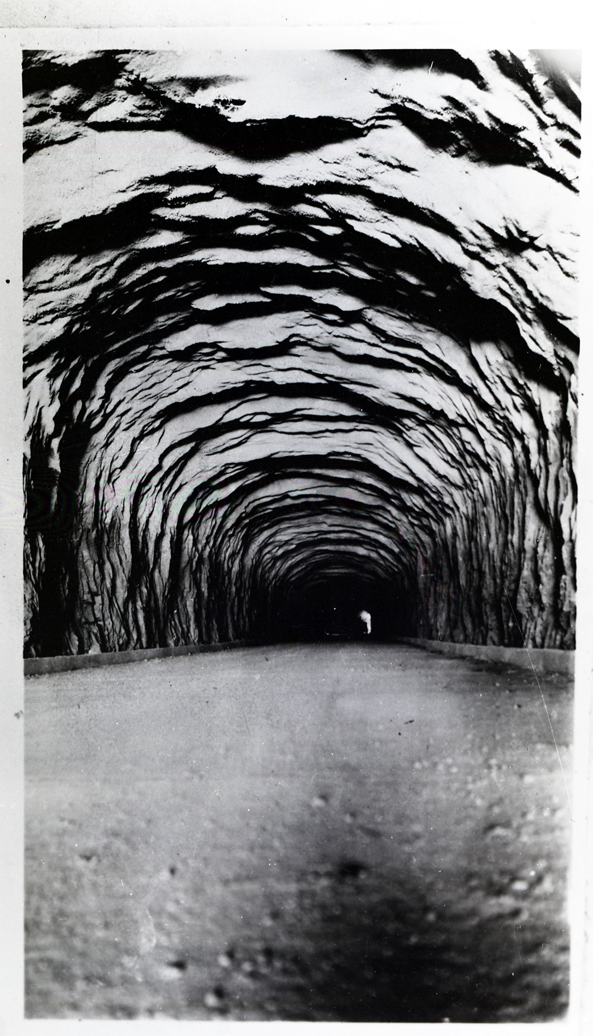 Roughed out long tunnel during supplemental construction- Zion Mt Carmel Highway.