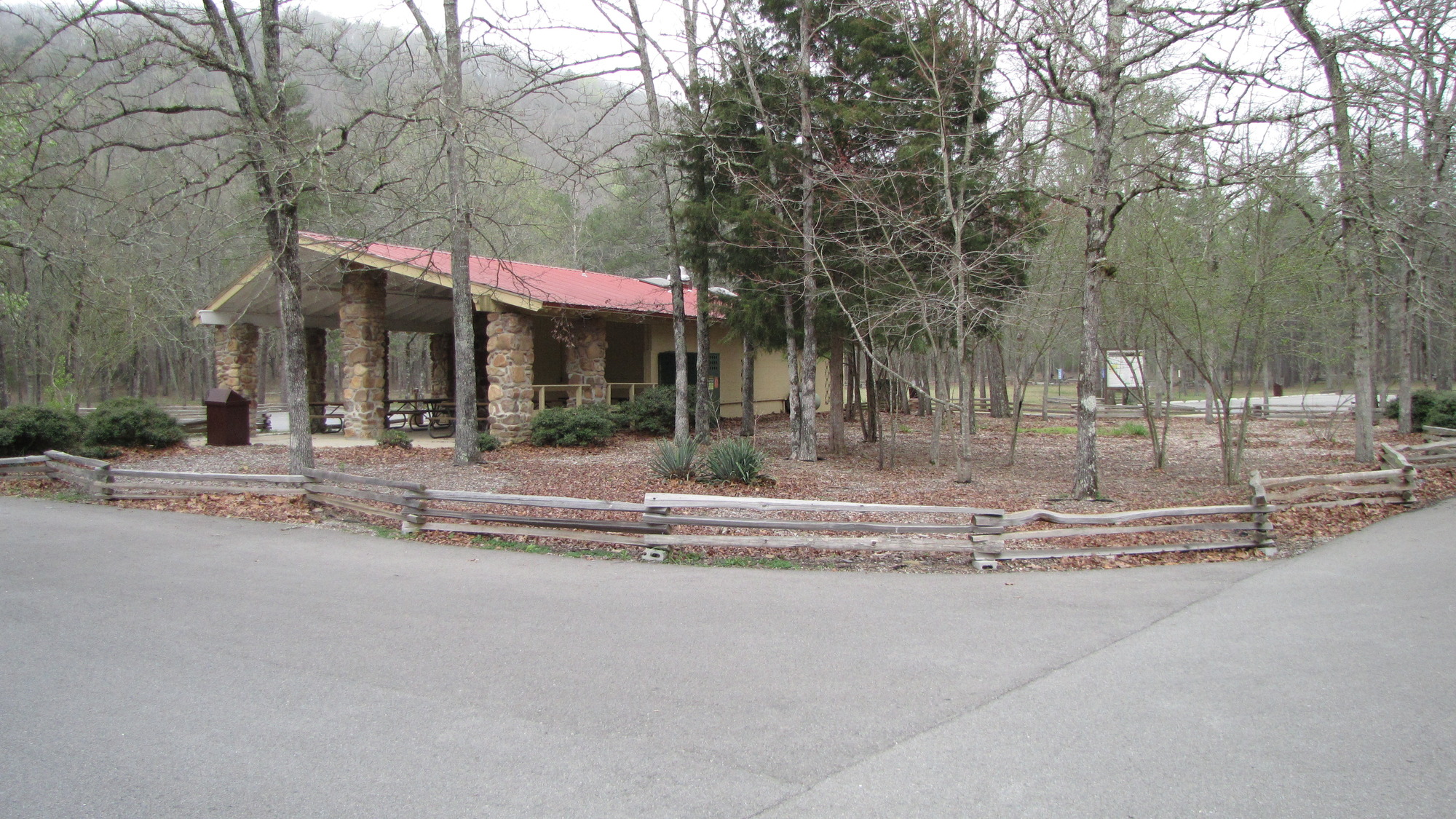 Canyon Mouth Park features a pavilion and restrooms with running water.