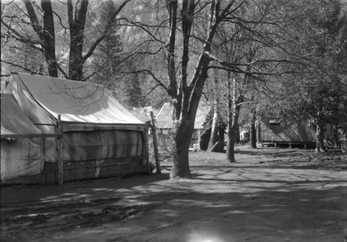 Native American Village 1/4 mile east of new Yosemite Village 1927; Copy Neg: L. Radanovich, March 1994