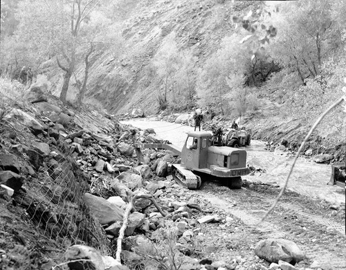 Equipment working on section 12, Virgin River.