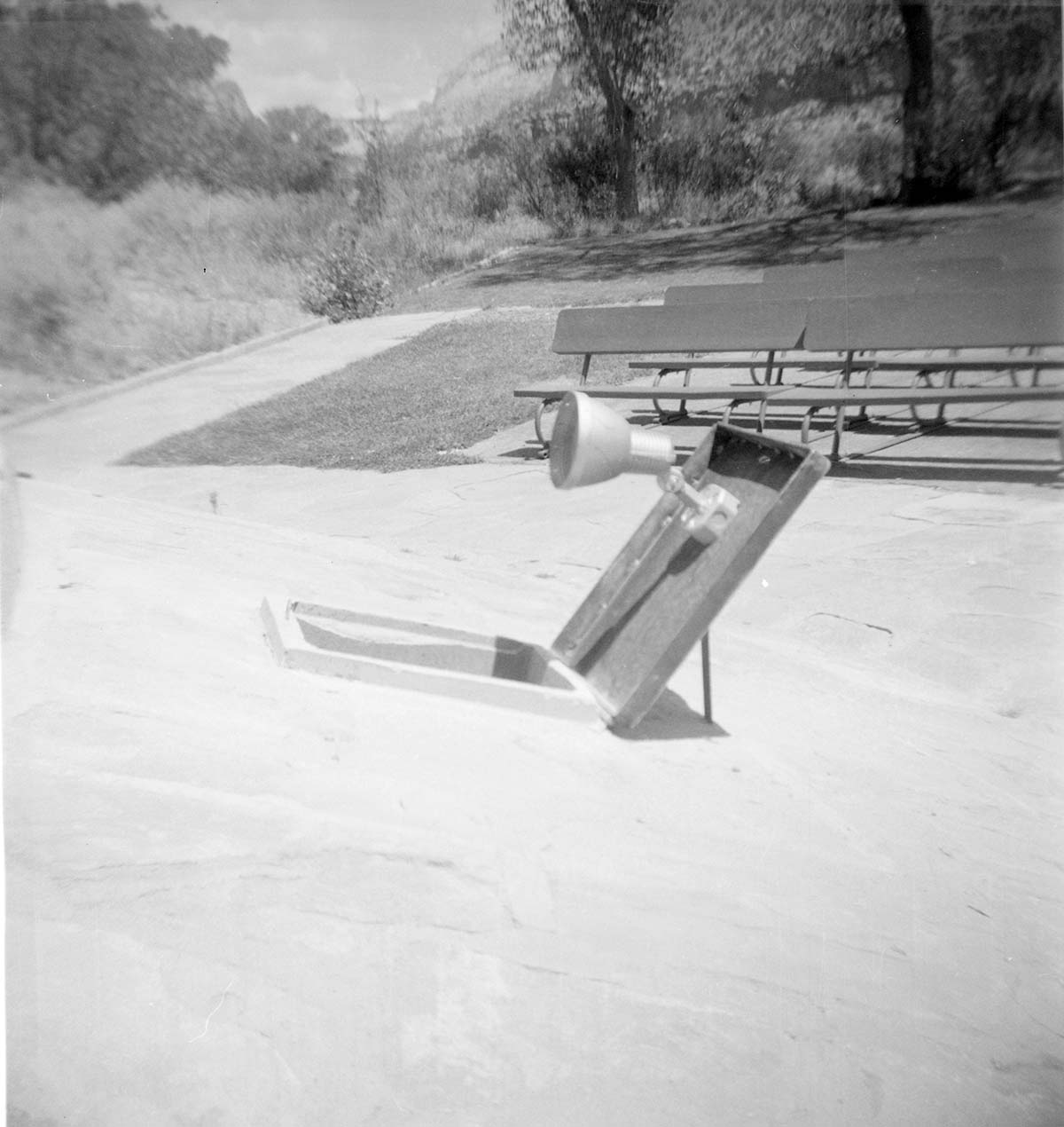 The lighting system at the South Campground amphitheater.