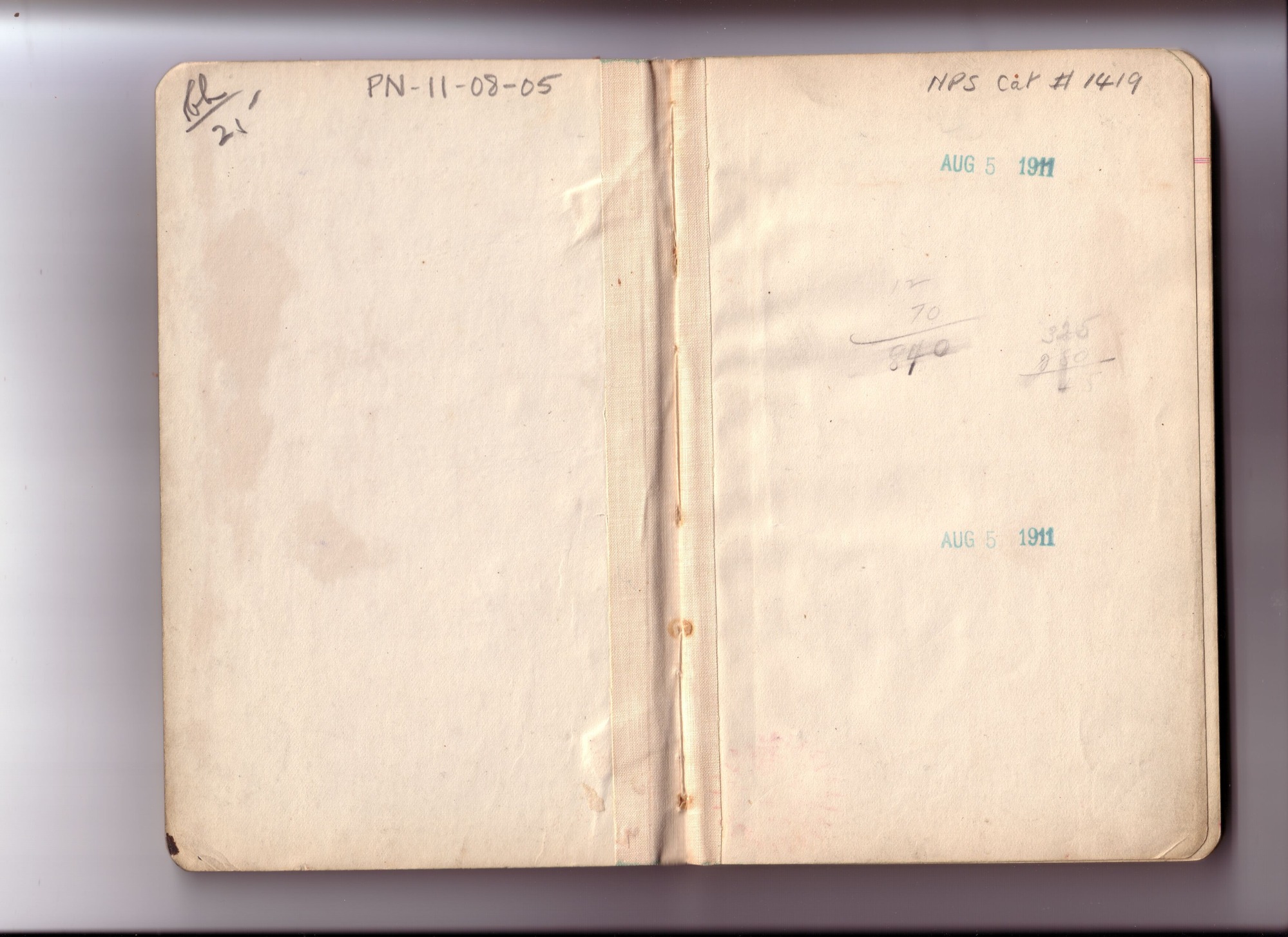 Thomas Edison's New York City Recording Studio Cash Book 08 (of 21), Image 02 (of 49).