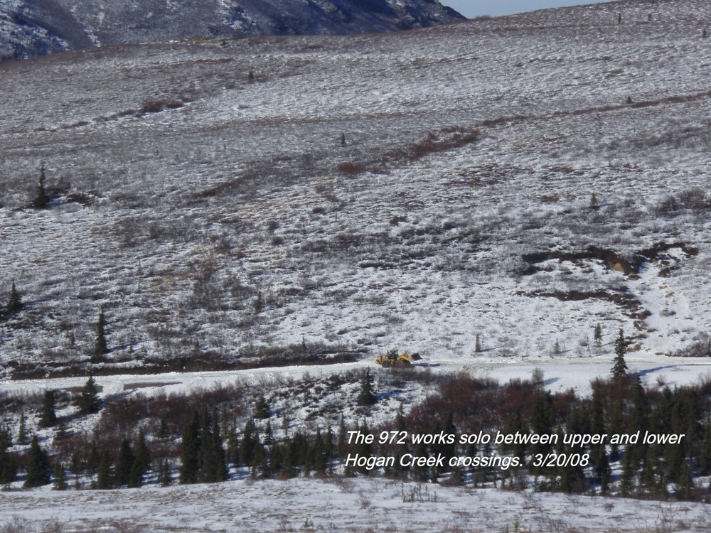The 972 works solo between upper and lower Hogan Creek crossings. 3/20/08