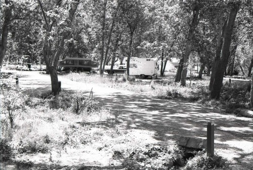 Guests with trailers utilizing campsites in South Campground.