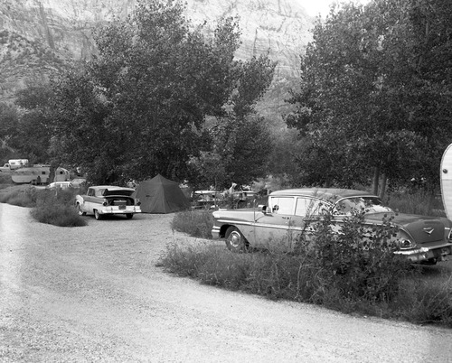 Visitor use on Labor Day at Grotto Campground.