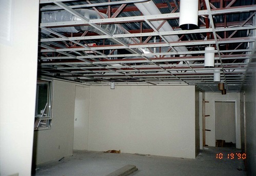 Park Headquarters Renovation: west corner hallway and offices, upper level.