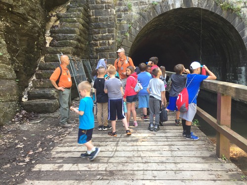 Students with CCC Teachers at Paw Paw Tunnel