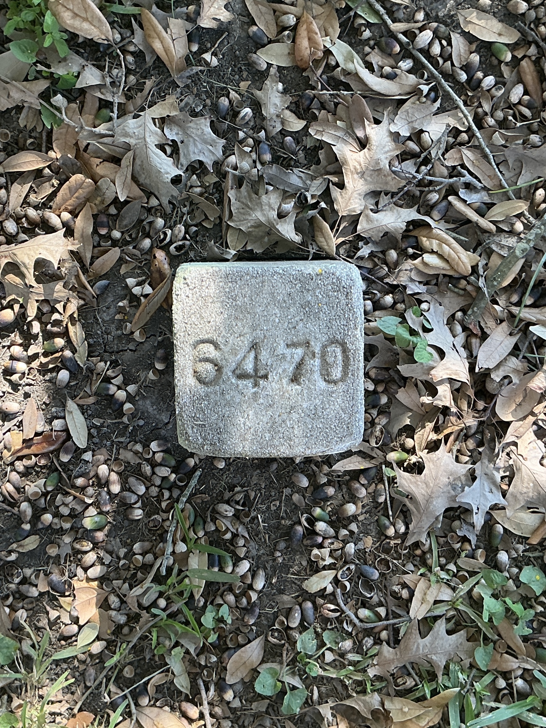 Top of flat marble marker