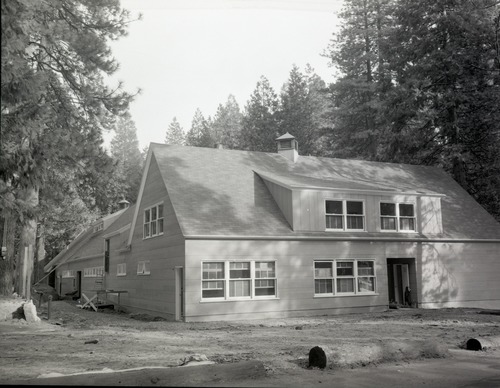 Construction of the New Yosemite Lodge 1955-1956. 7 negatives of December 13, 1955 including Cedar Cottage.