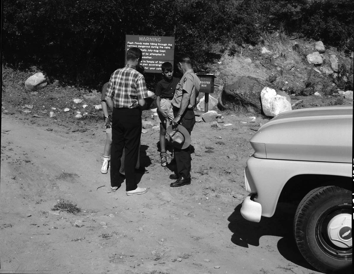 United State Representative King, his family, and Superintendent Hamilton, Chamberlain's ranch, north fork of the Virgin River.