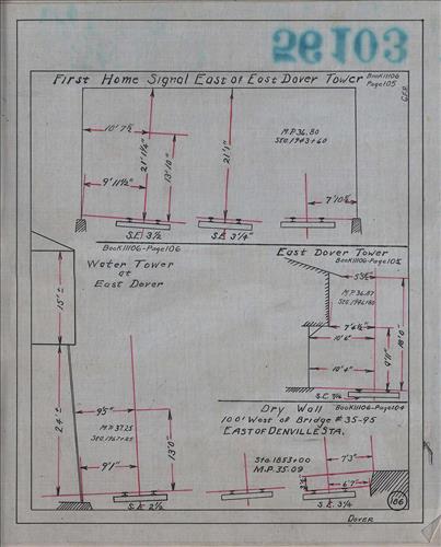 56103.LB--clearance sketches--Structures less than 8 feet from center line of track or less than 22 feet above top of rail [Group 05]