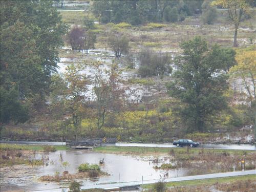 Flooding at Gettysburg National Military Park in September 2011