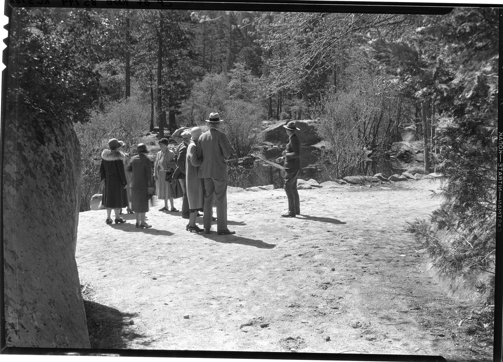 Ranger with group of visitors.