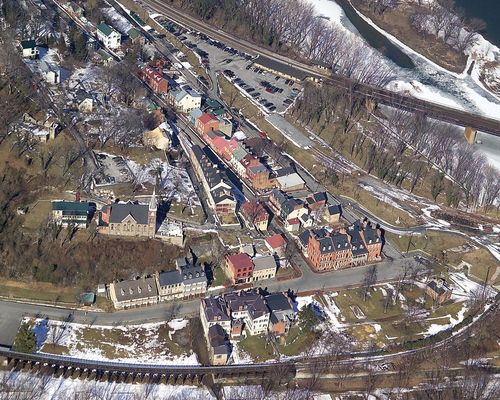 Aerial views of Harpers Ferry National Historical Park taken Feb. 2, 2005