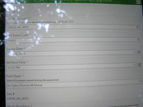 GRSM Accuracy Assessment. Plot Code: GRSM_AA_0055_1