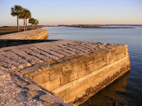 Water battery at Castillo de San Marcos National Monument in January 2008