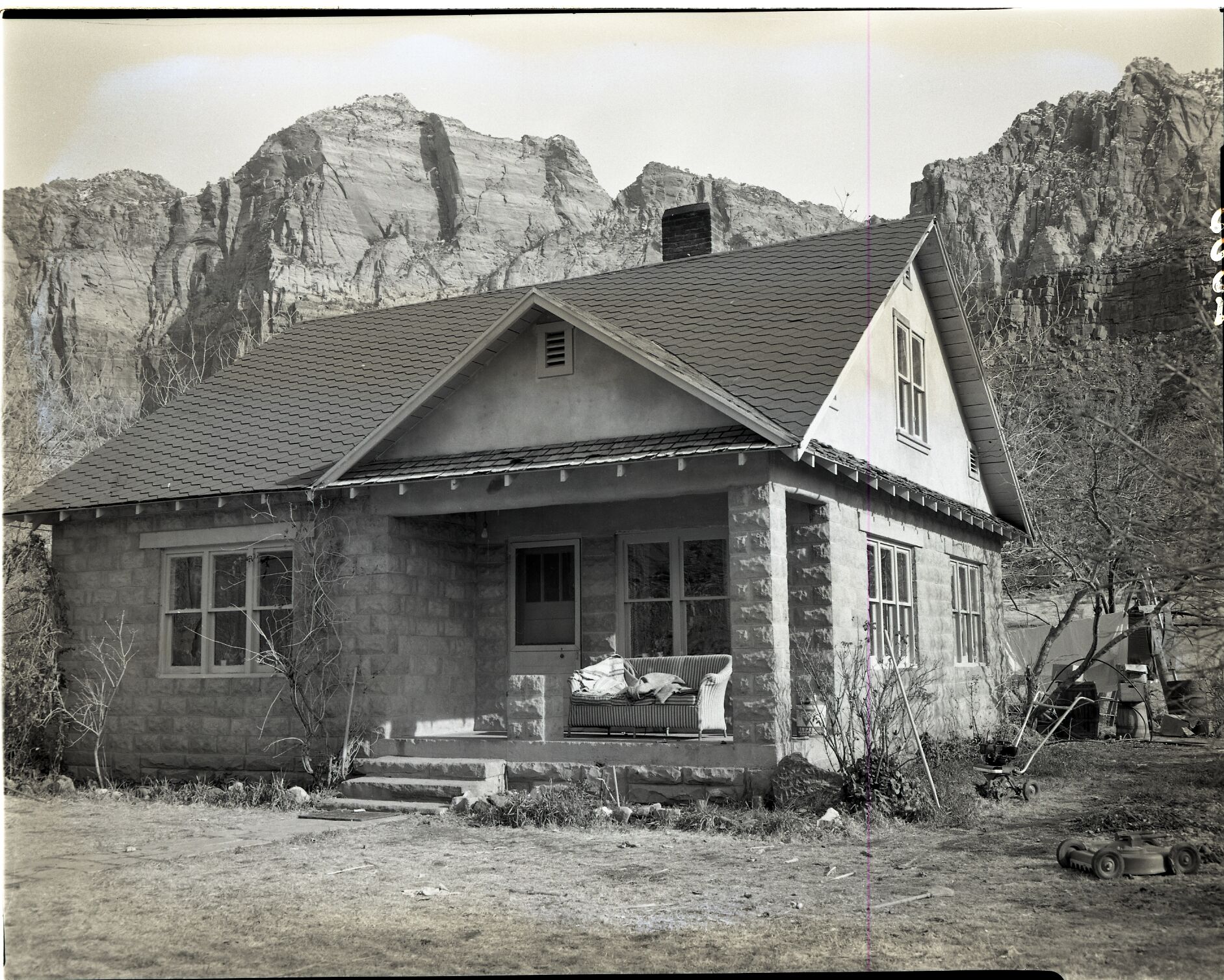 Arden Schieffer's property east of Virgin River, south of park boundary. Appraisal of property pending government purchase.