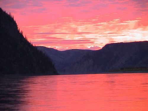 Sunset on the Yukon River