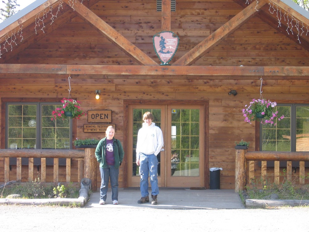 visitors at the Slana Ranger Station