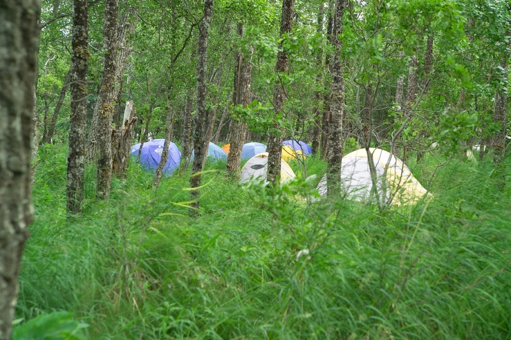 Campers must share the dry camping sites when the campground floods