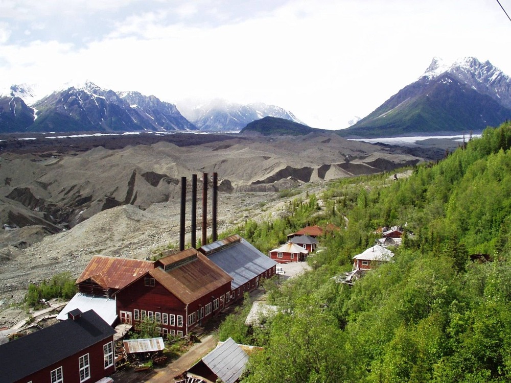 Image of Kennecott Power Plant and Root Glacier