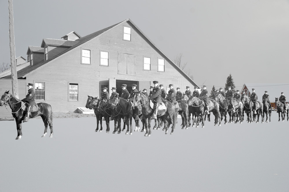 Historical photo overlaid onto a present day photo