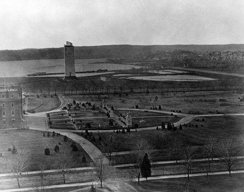Washington Monument Under Construction