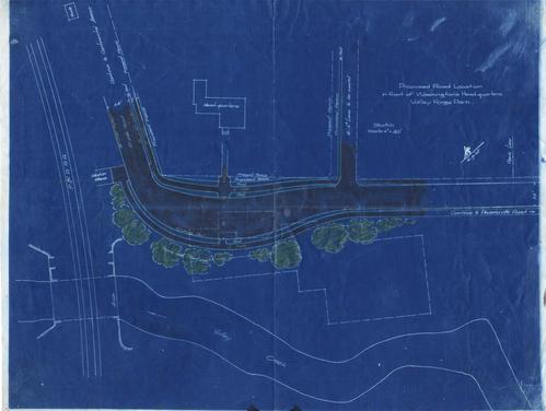 Proposed Road Location in Front of Washington's Headquarters, Valley Forge Park