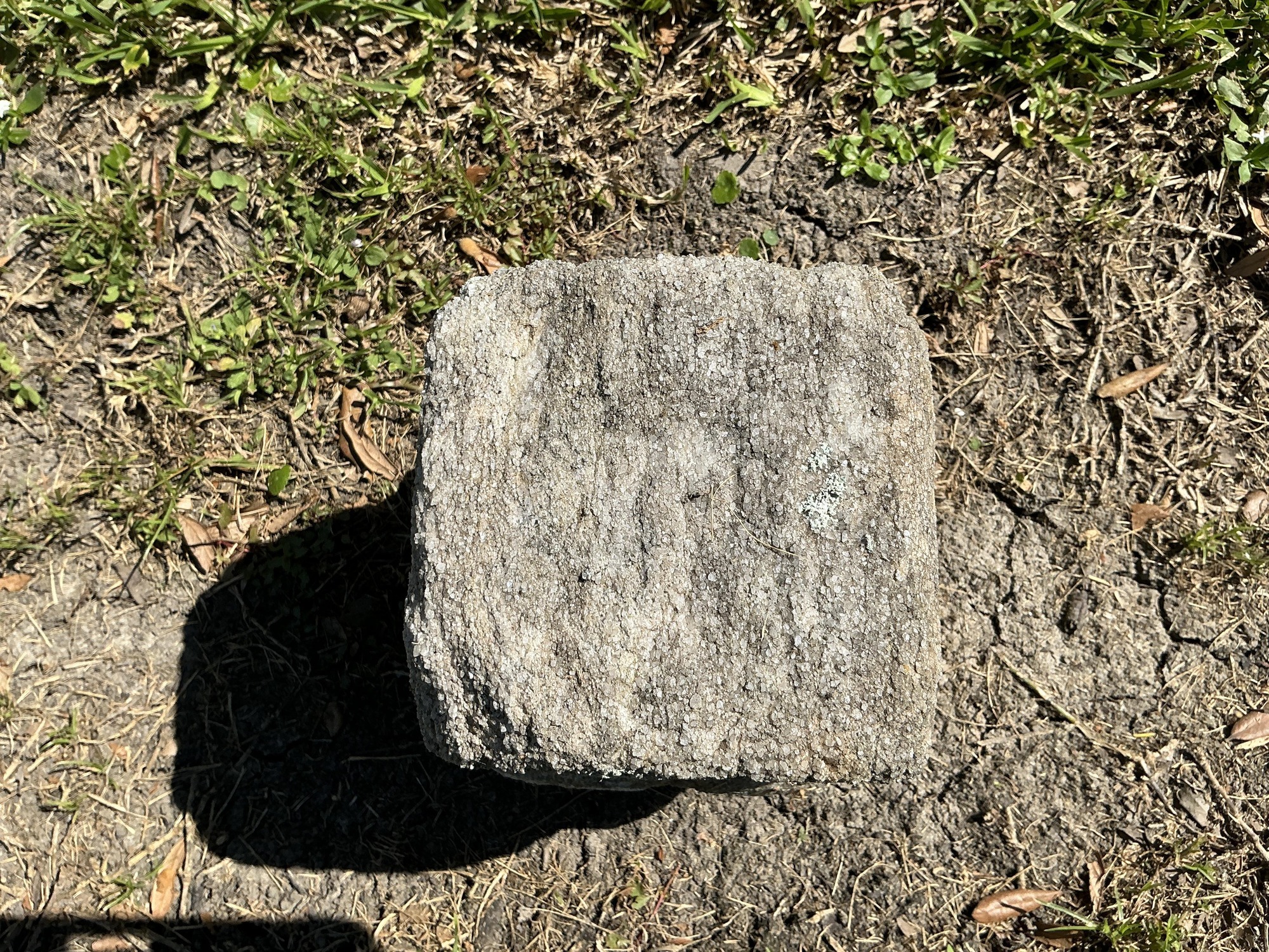 Top of flat marble marker