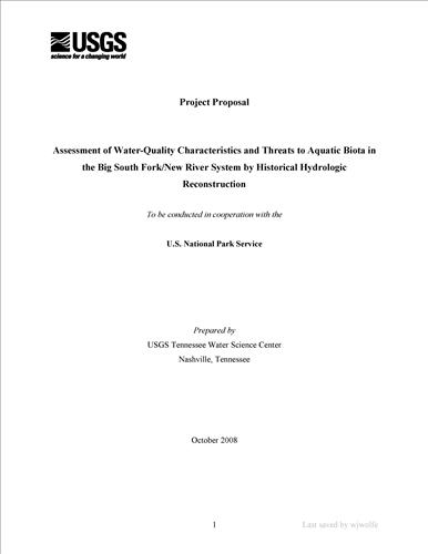 new river science plan