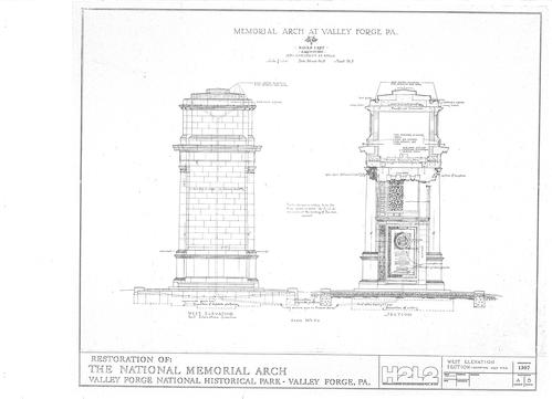 Restoration of the National Memorial Arch, Valley Forge National Historical Park, Valley Forge, PA: Sheets 1-7