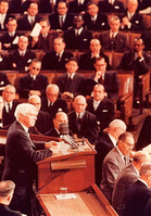 Carl Sandburg ddressing Joint Session of Congress