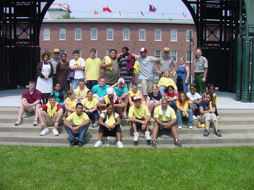 Volunteers Spindle City Corps kick-off, Lowell NHP, Summer 03_ provide
