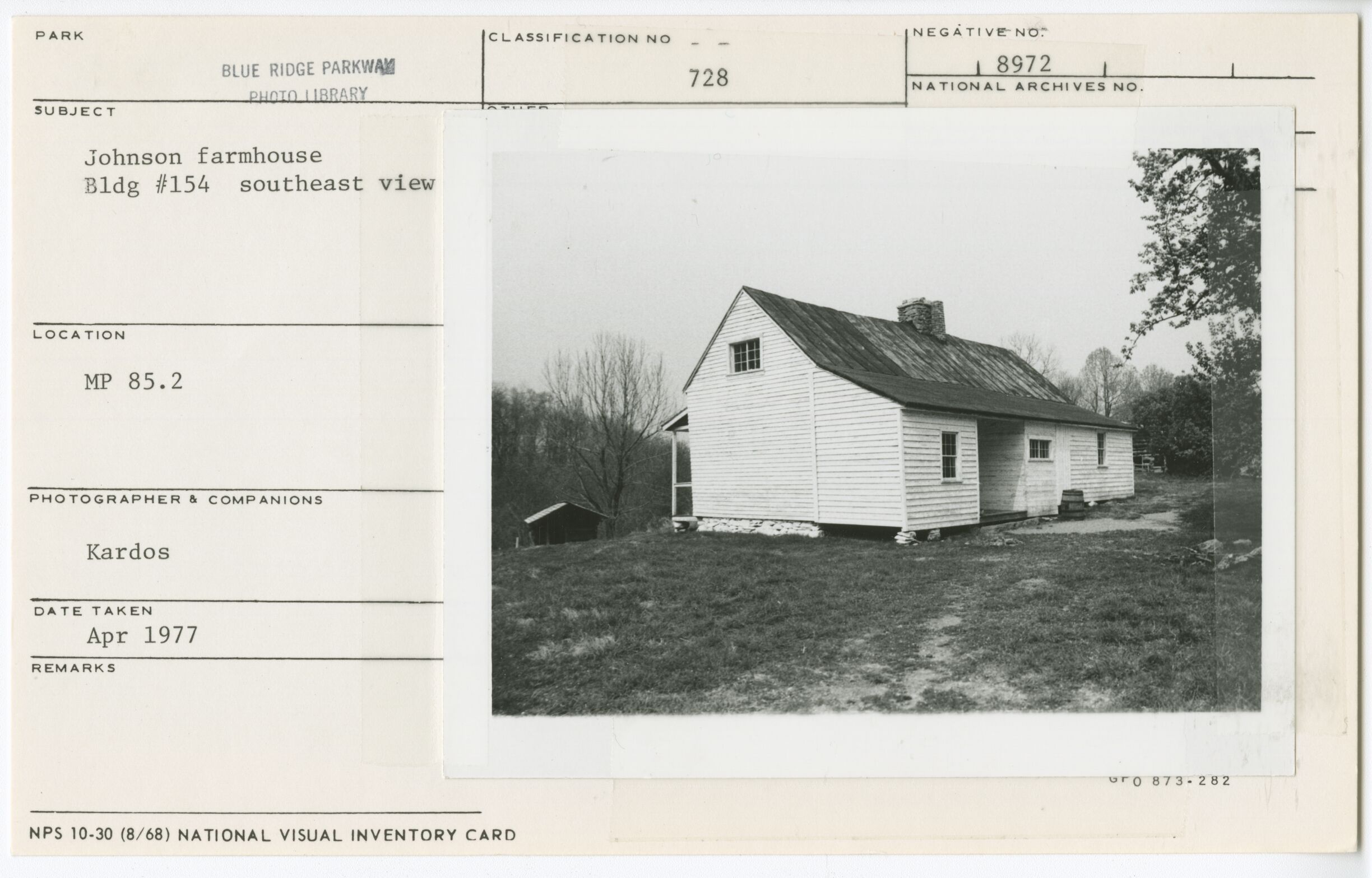 Johnson Farmhouse, southeast view