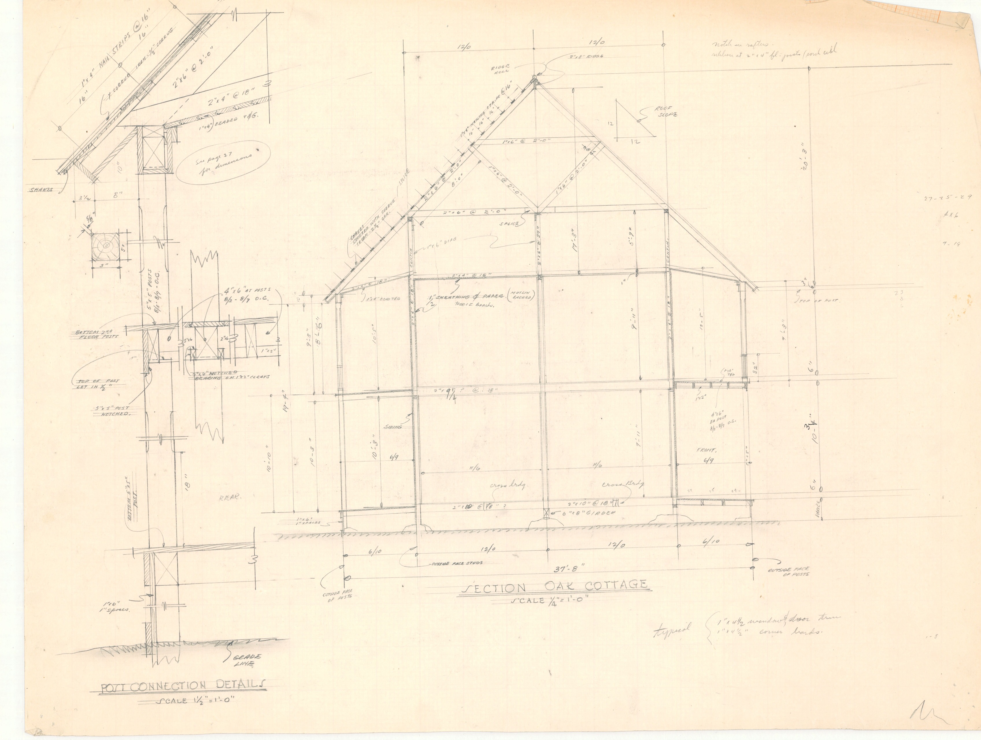 Section and Details Oak Cottage